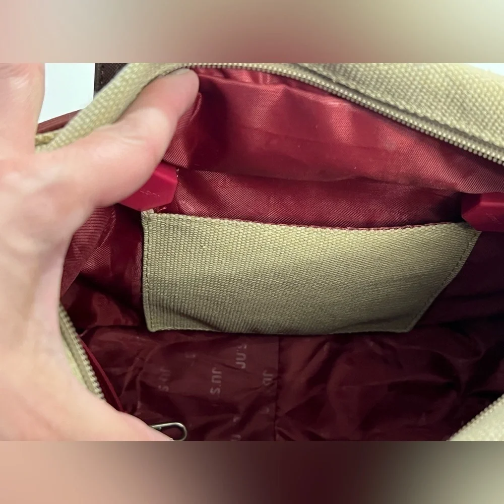 Justo burgundy/tan/brown Tote Handbag - Picture 5 of 9